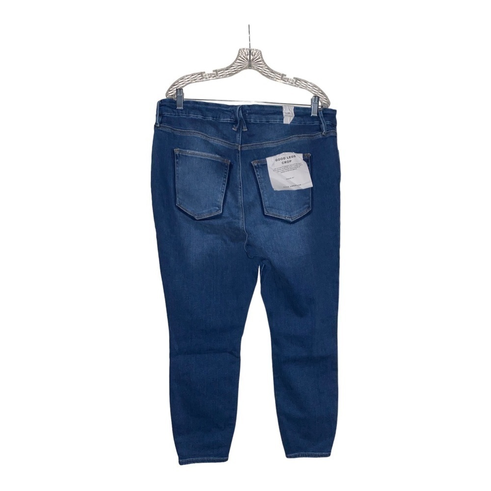 Good American Good Legs Crop Skinny High Rise Women 22/27 Denim Jean - Picture 2 of 10